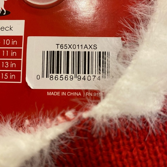 Friends Forever Red And White Striped Hooded Dog Sweater Size Extra Small - Picture 6 of 7